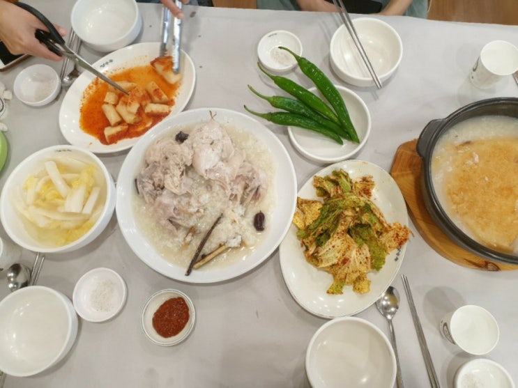  청계 맛집 장수촌 누룽지닭백숙 쟁반막국수!