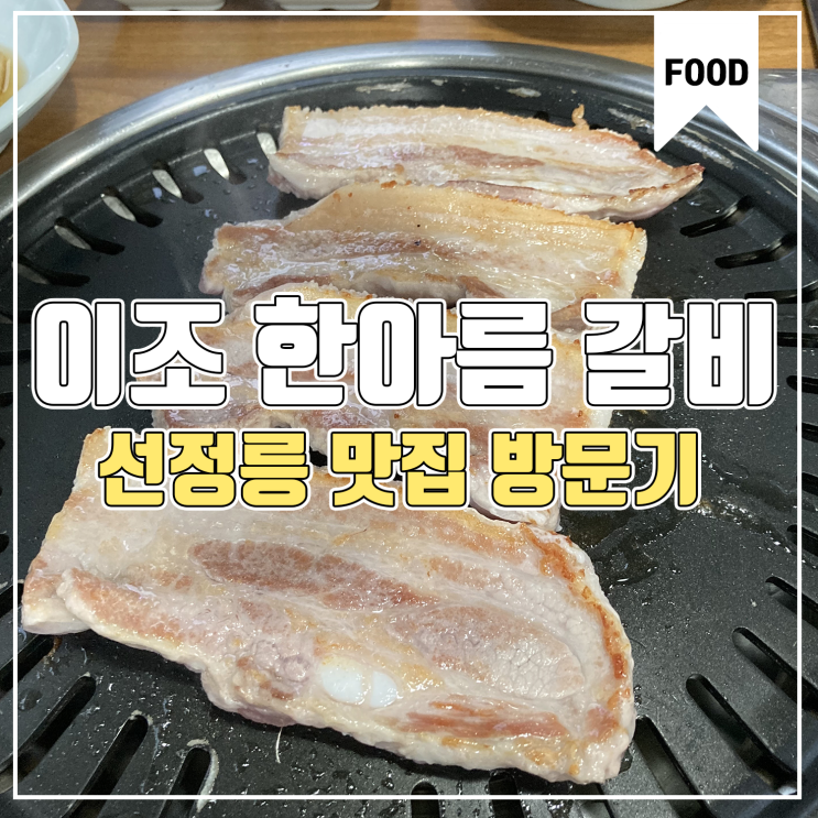  [선정릉 맛집] 이조 한아름 갈비 방문기!!