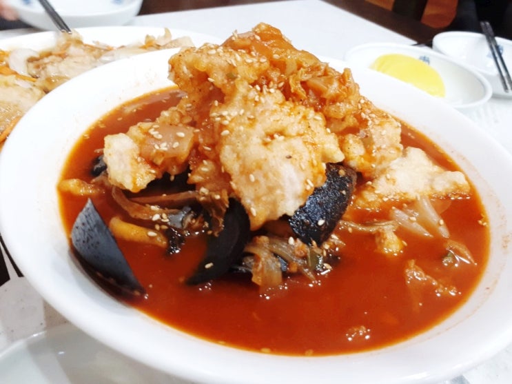  여주 맛집 황금룡 튀김우동 같은 짬뽕 육뽕탕 탕수육 한글시장