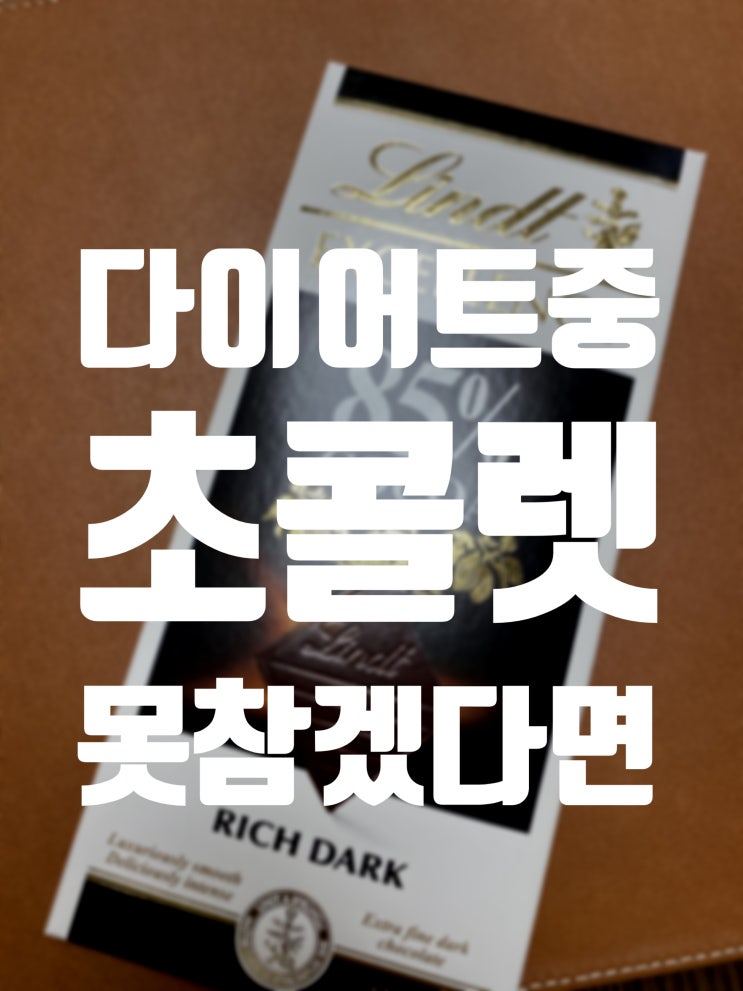  #내돈내산 안 먹는 게 제일이겠지만, 다이어트 초콜렛 추천