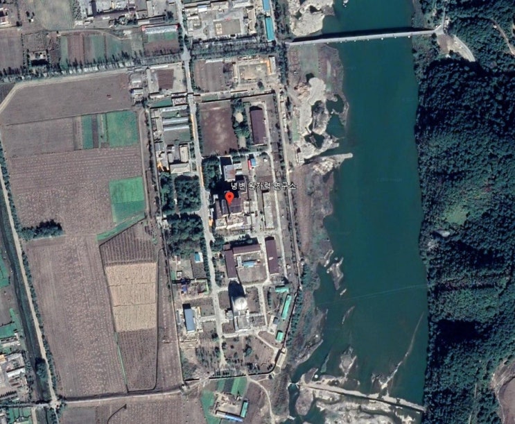 영변원자력 발전소 주변 구룡강 홍수로 범람