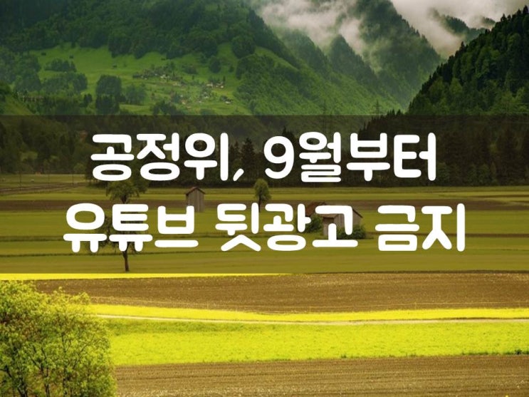  공정위, 9월부터 유튜브 뒷광고 금지