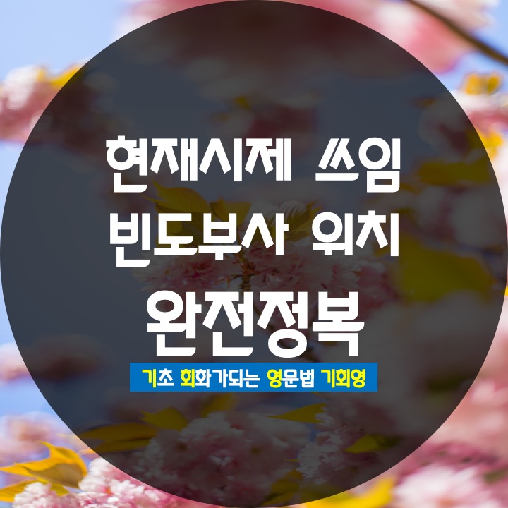  현재시제 쓰임 빈도부사 위치 완전정복 - 기회영