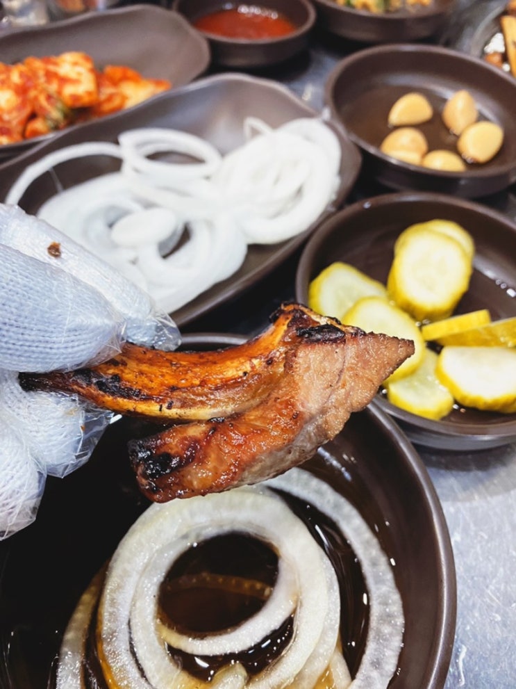  철산역 원시쪽갈비 간장맛/매운맛 둘다먹기