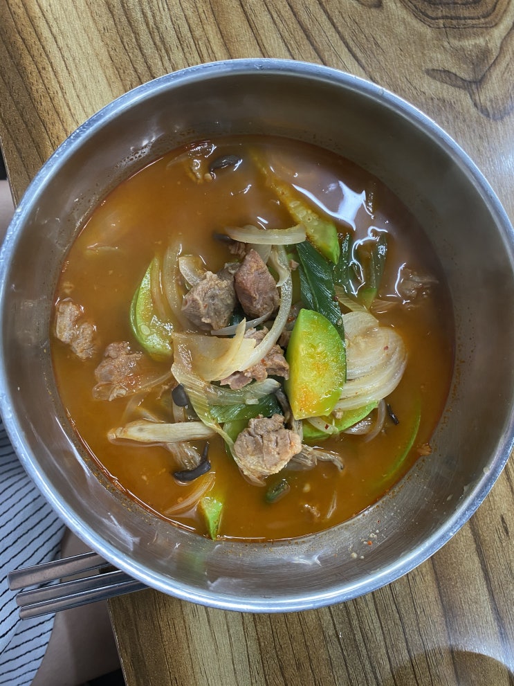  전주 평화점 맛집 애호박돼지국밥 해장각! - 원평시골피순대 평화점
