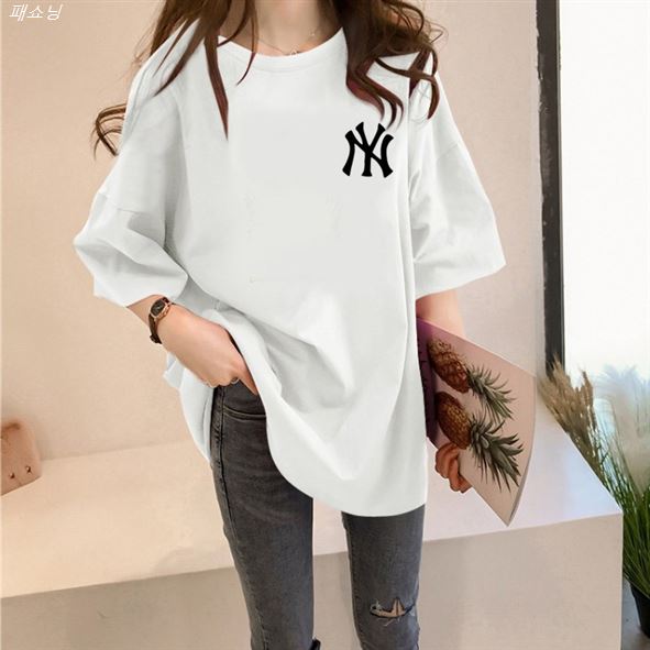 [할인제품] 스타일아유 여성용 NY 오버핏 반팔 티셔츠 2020년 08월 15일기준 6,500 원 