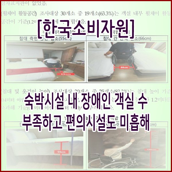  [한국소비자원] 숙박시설 내 장애인 객실 수 부족하고 편의시설도 미흡해