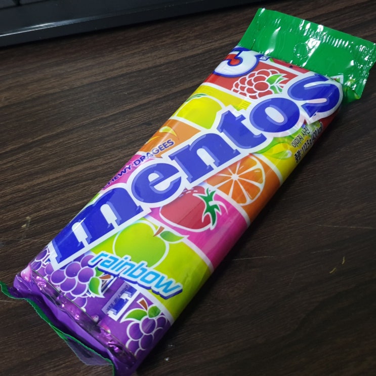 멘토스(mentos)  레인보우(rainbow) 캔디(사탕?) 칼로리(열량), 영양성분 정보, 맛 후기