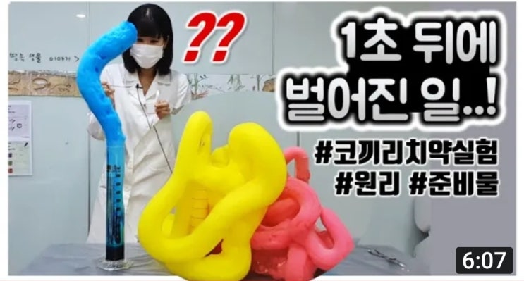  코끼리 치약 실험 과산화수소 분해 실험해 봤어요