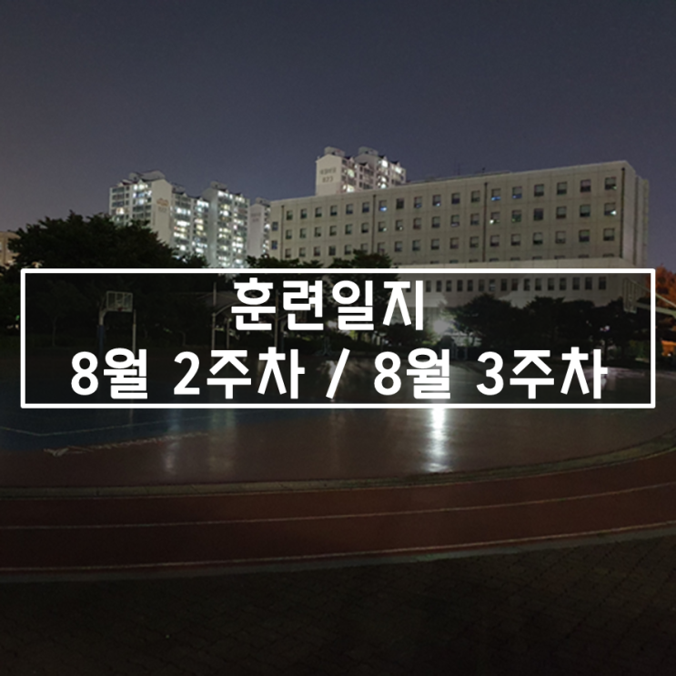  [2020년 8월 2주차 / 3주차] - 마라톤 훈련 일지