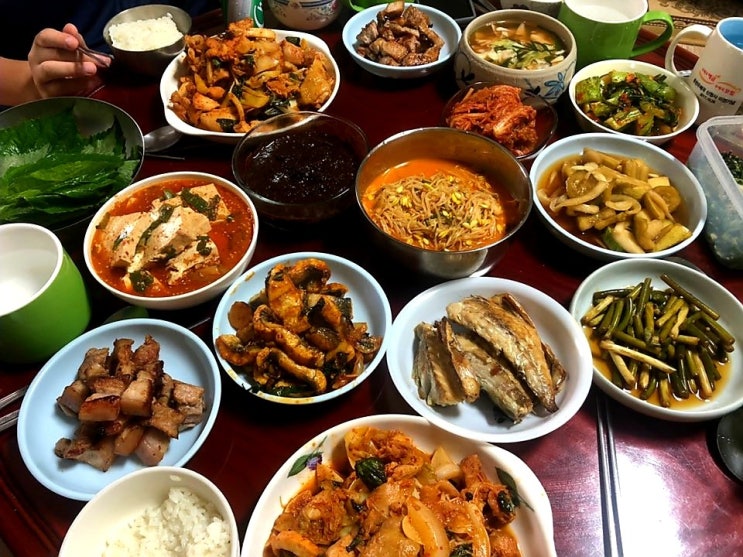  흔한 오마니표 시골 아침 밥상~