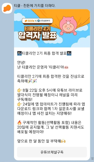  [금융권대외활동합격팁] 티클리안 2기 최종 합격 후기