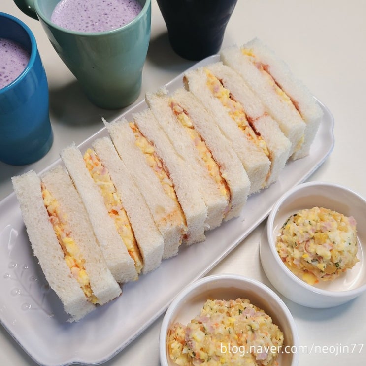 Jinny's집밥레시피 으깬 감자샐러드 샌드위치 아침메뉴로 좋으네요 Jinny's집밥레시피 으깬 감자샐러드 샌드위치 아침메뉴로 좋으네요