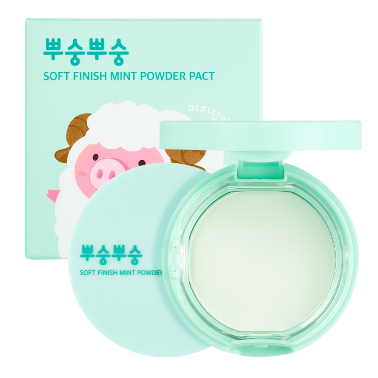  미팩토리 뿌숭뿌숭 파우더팩트 9g, 민트, 1개