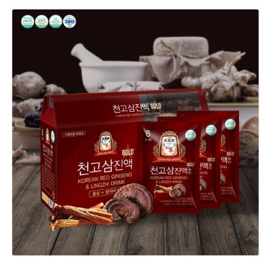  [추석선물관] [일화] 천고삼진액골드 금산6년근홍삼+영지버섯 50ml * 30포 X 5박스 (업체별도 무료배송)