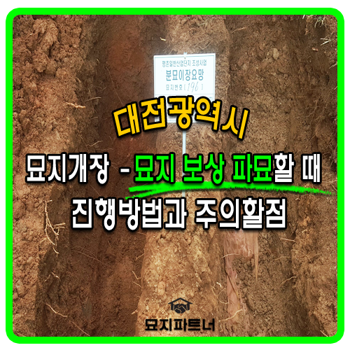 대전 산업단지 조성사업으로 인한 합장 묘지이장 보상