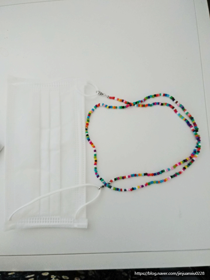  [diy 취미생활] 알록달록 비즈로 만든 마스크 줄, 마스크 스트랩, 안경줄 만들기, 안경스트랩