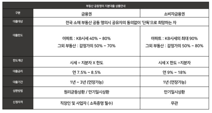  공동명의 토지 지분을 활용한 단독 토지지분대출 핵심정리