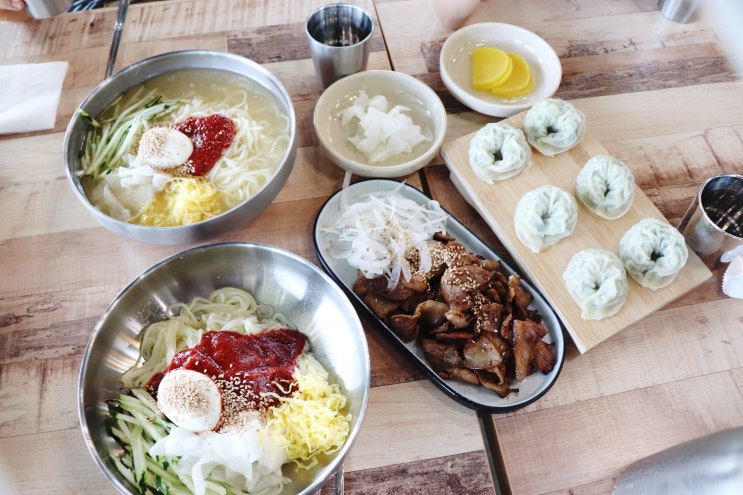 제주 와흘맛집 조천밀밀면 밀면을 주문하면 불고기 나오는곳