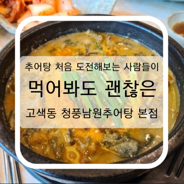  추어탕 처음 도전해보는 사람들이 먹어봐도 괜찮은 고색동 청풍남원추어탕본점