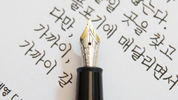  다만, 가까이 (몽블랑 마이스터스튁 플래티넘 클래식(145) EF닙)