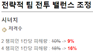 롤 10.18패치노트#1:롤토체스 밸런스조정