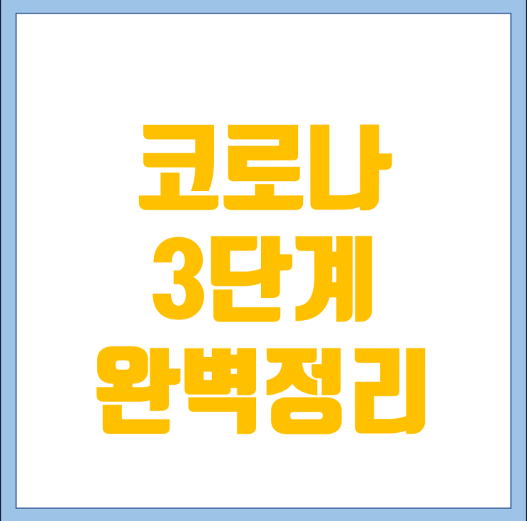  네이버 검색어에 떠있는 코로나 3단계 완벽 정리!! (카드뉴스 버전으로)