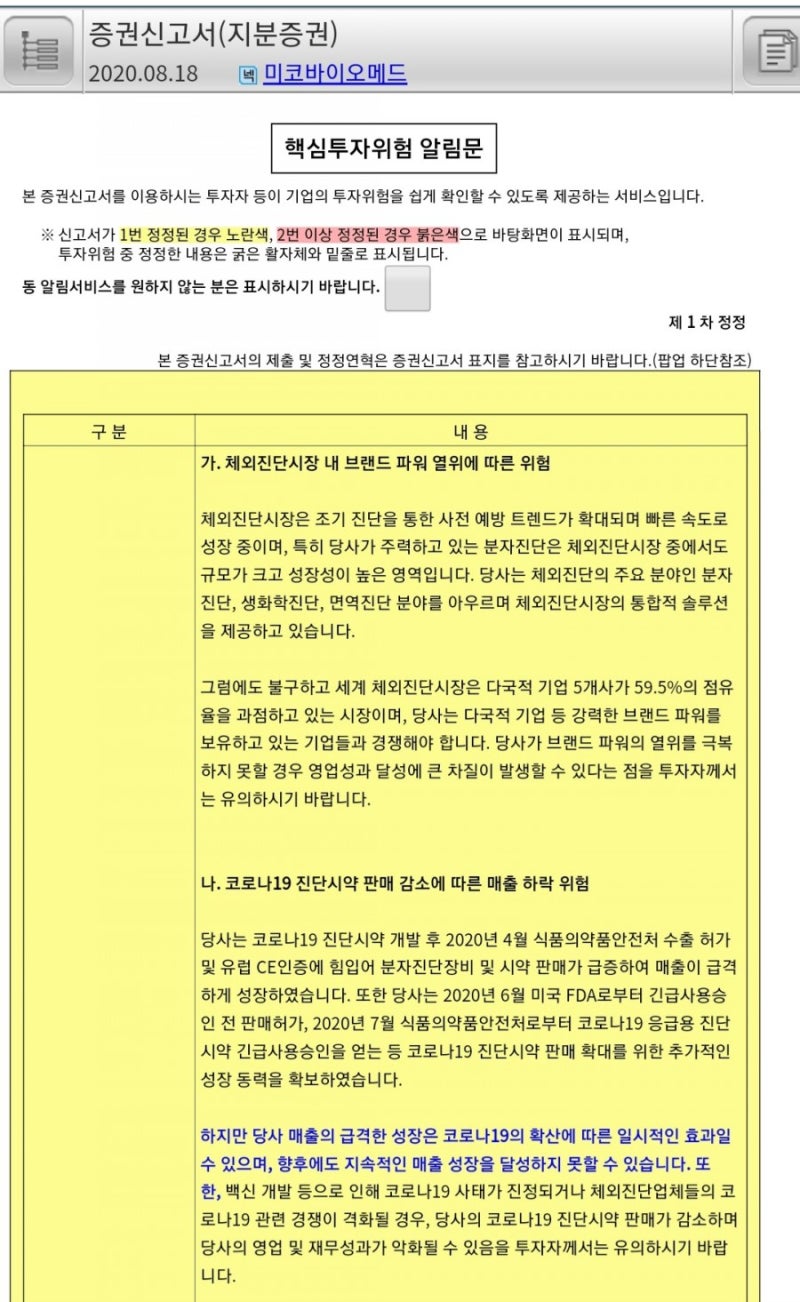 미코바이오메드 공모주 청약 연기 정보 : 네이버 블로그