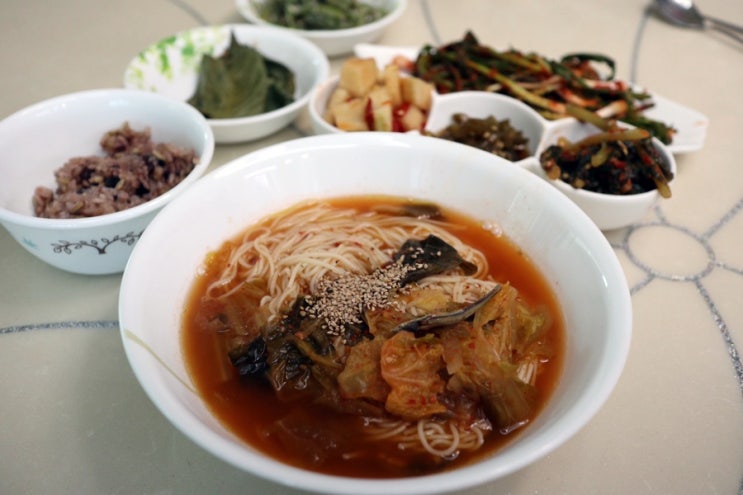  간장비빔국수 김치국수 별고을 전통국수로 맛있게 만들기