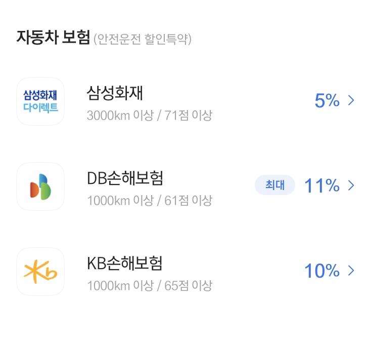  자동차보험 특약 할인 - 티맵  안전운전 특약할인