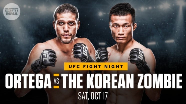 정찬성 대 오르테가 10월 18일 메인 이벤트 확정 등 MMA 뉴스 정찬성 대 오르테가 10월 18일 메인 이벤트 확정 등 MMA 뉴스