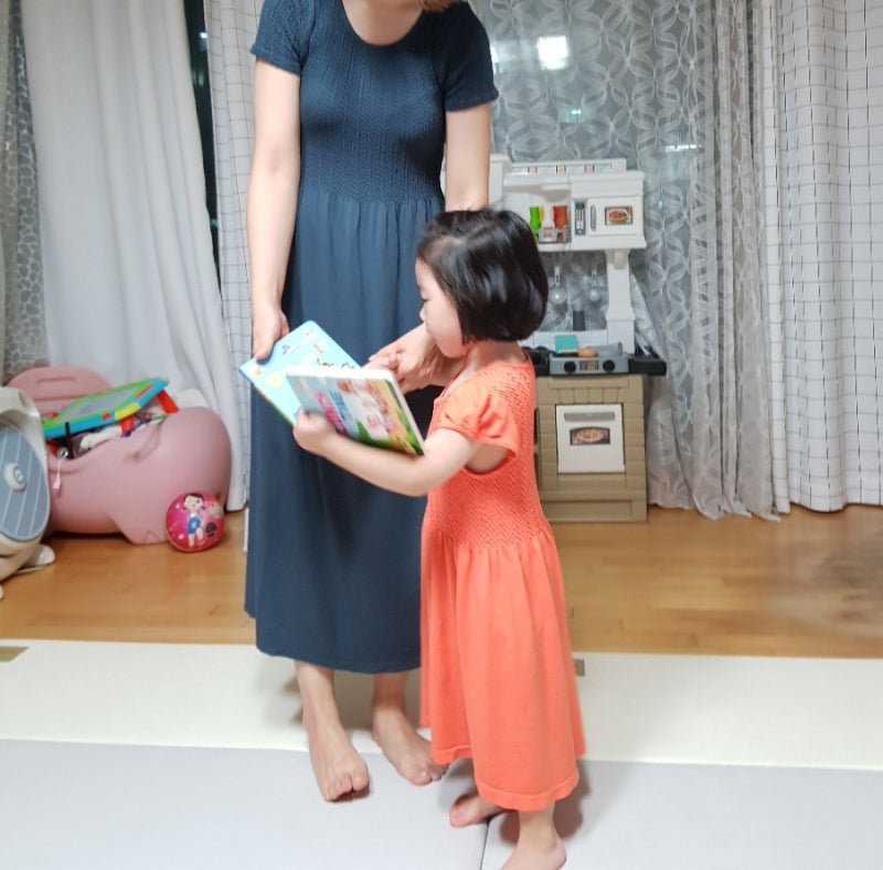 세컨스킨 키즈 원피스 엄마랑 커플룩 후기, 사이즈팁
