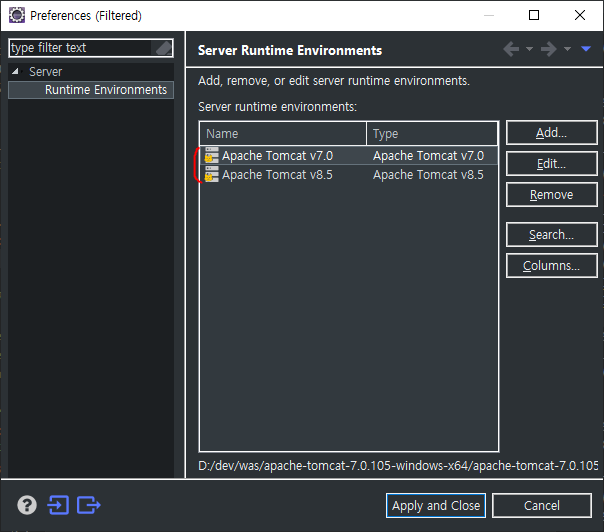 [Eclipse] - Target runtime Apache Tomcat ~ is not defined. : 네이버 블로그