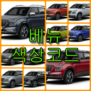  현대자동차 2020 베뉴 10가지 색상 확인법과 붓펜(카페인트) 구매(컬러코드, 색상코드)-배우는 남자