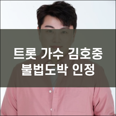 트롯 가수 김호중 불법도박 인정