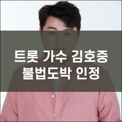 트롯 가수 김호중 불법도박 인정 트롯 가수 김호중 불법도박 인정
