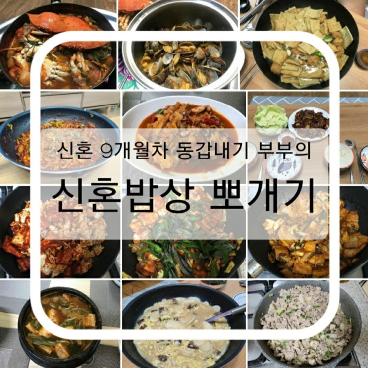  신혼 9개월차 동갑내기 부부의 신혼밥상 뽀개기