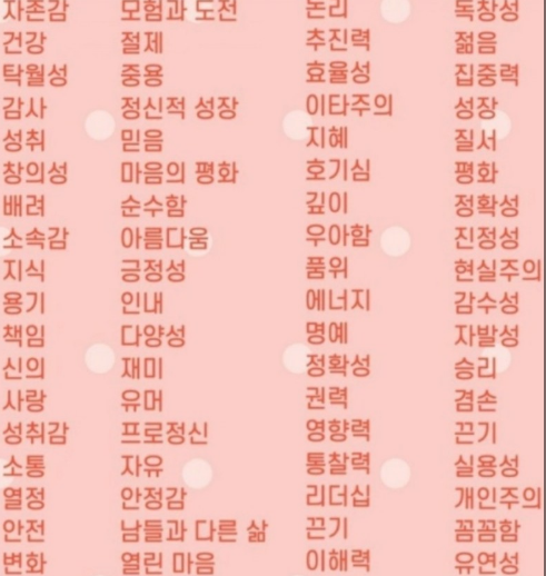  나의 가치 찾기 릴레이(From 라끌렛님)