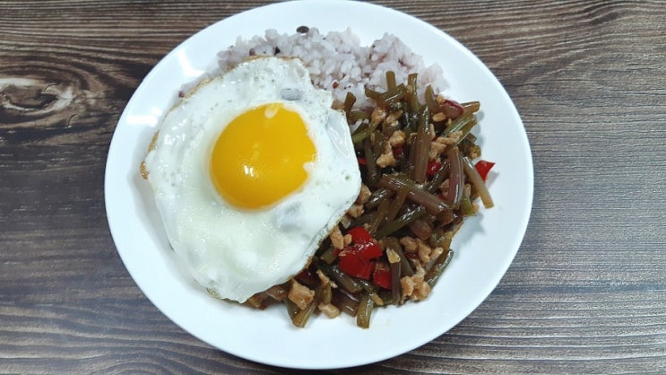 맛남의광장 고구마순 요리 백종원 팟고구마순무쌉 고구마순덮밥 고구마줄기덮밥 만드는법