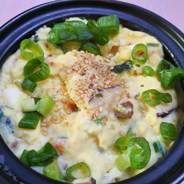  라면 먹고 남은 건더기 스프로 색 다른 계란찜 만들기