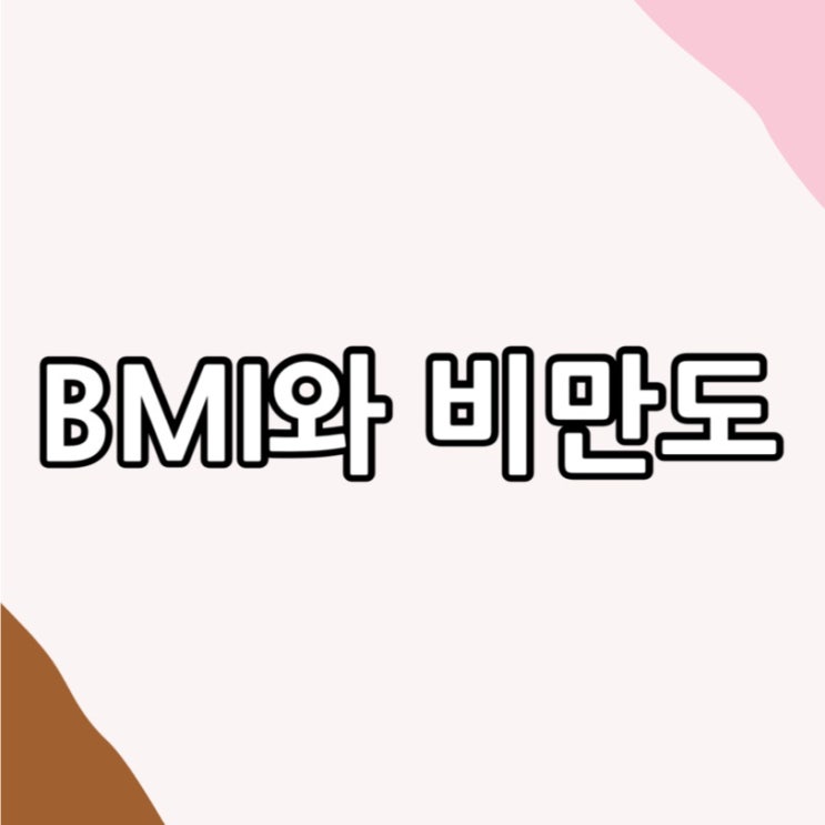  BMI 외에 비만도를 판정하는 지표는 무엇이 있을까요?