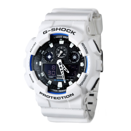  카시오 지샥 빅페이스 범블비 화이트 명품 시계 GA-100B-7A / G-SHOCK