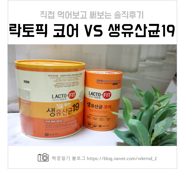  종근당 락토핏 코어와 생유산균19 먹어본 후기 및 비교 (feat. 락토핏 골드)