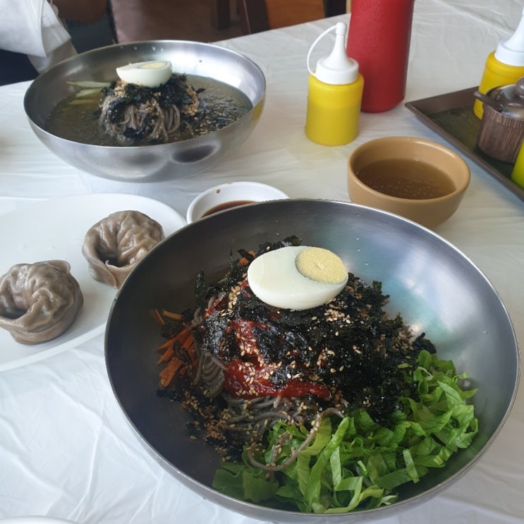  평창 대관령 삼양목장맛집 봉평메밀촌에서 맛있는 막국수와 만두 냠냠!