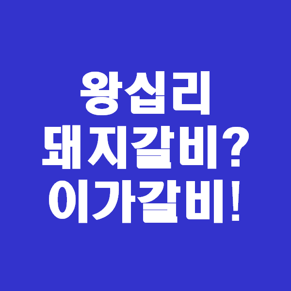  돼지갈비 맛있는 한양대 고기집 이가갈비 이맛이지