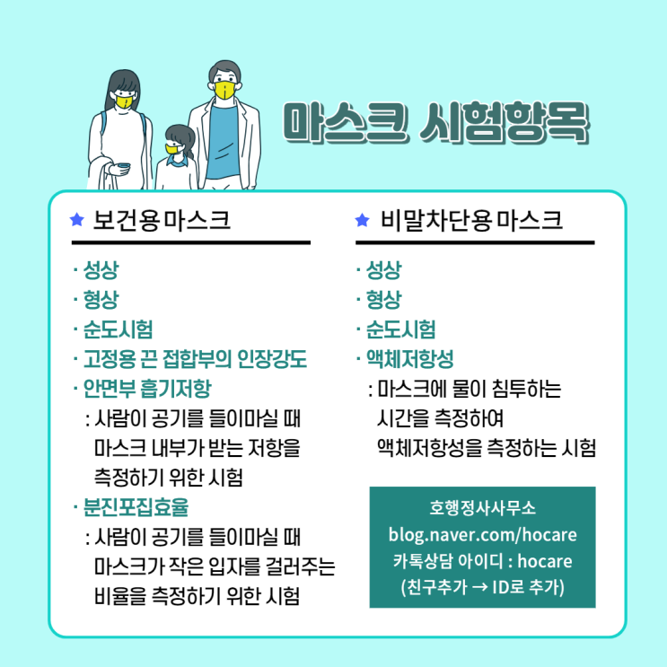  마스크 시험항목