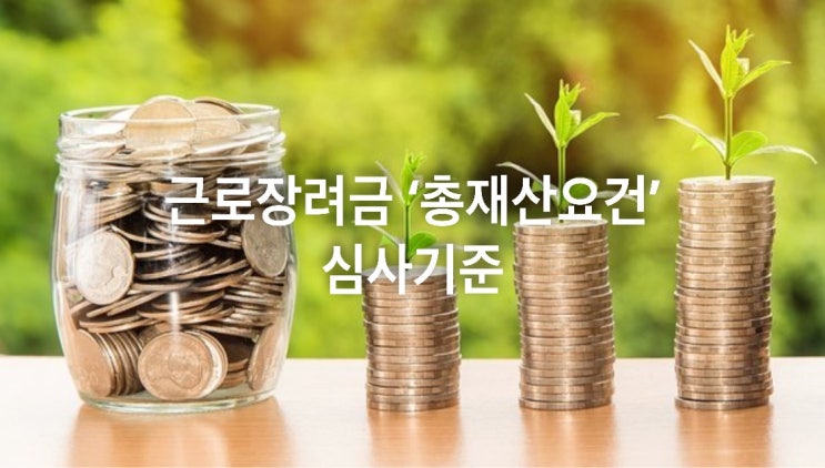  근로장려금 '총재산요건' 심사기준