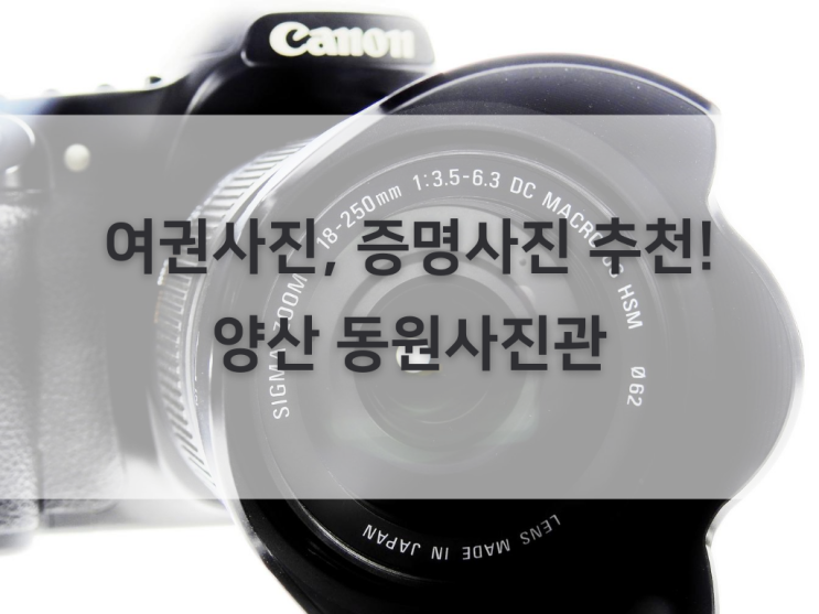  양산 물금에서 증명사진 필요하다면 동원사진관으로