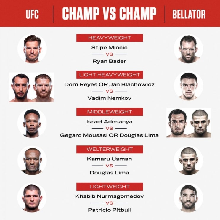 UFC vs 벨라토르 가상 매치업 등 MMA 뉴스 UFC vs 벨라토르 가상 매치업 등 MMA 뉴스