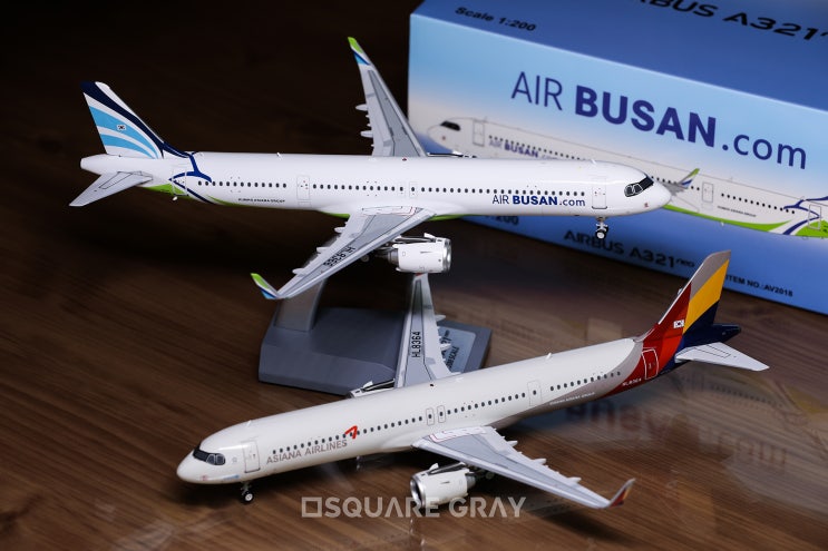  1:200 Scale AVIATION200 AIR BUSAN A321-251NX HL8366